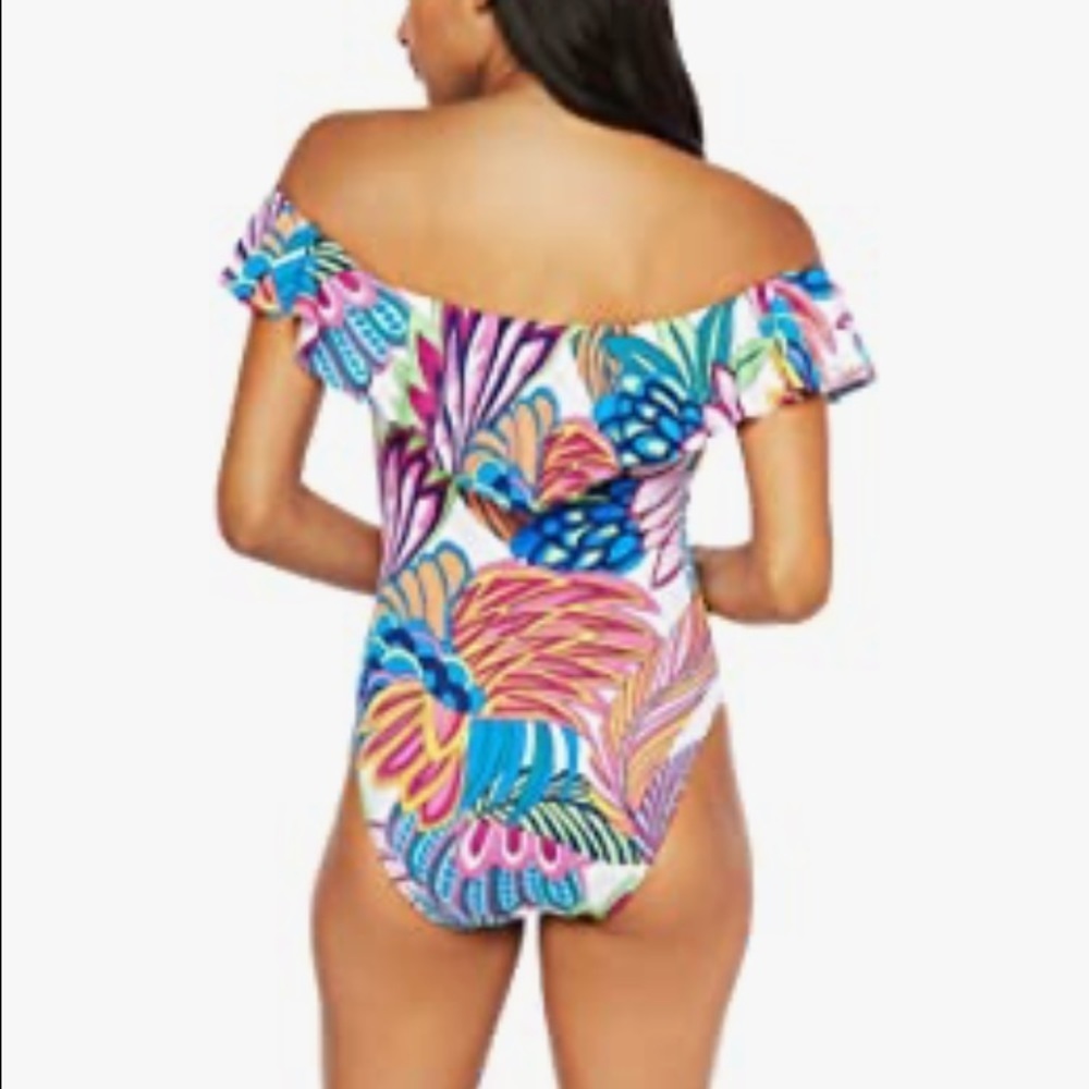 22. Trina Turk Ruffle Swimsuit - Picture 3 of 16